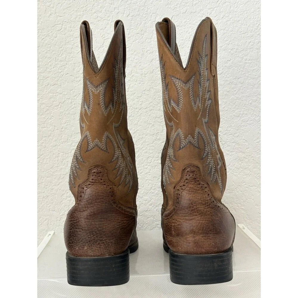 Ariat Heritage Stockman Boots Men’s 9 EE Brown Leather Western Cowboy 10002252
